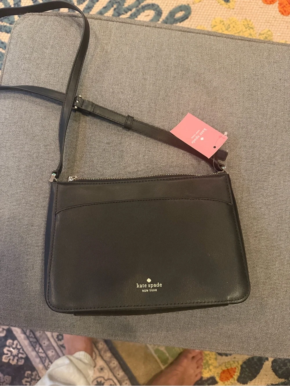 Kate Spade medium black leather crossbody